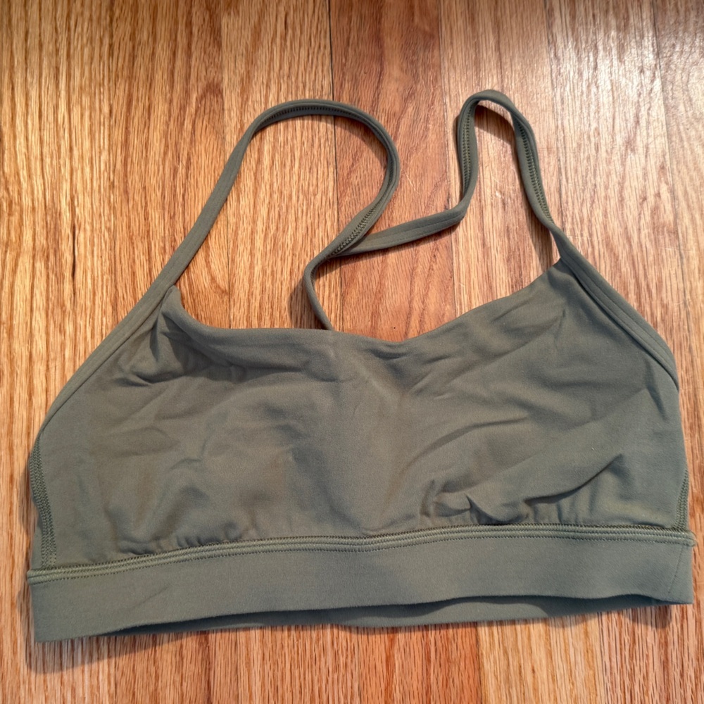 lululemon athletica Olive Green flow Y Sports Bra